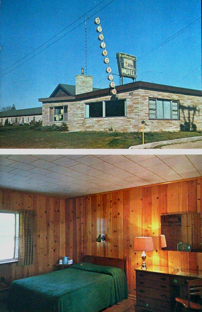 Ludington Motel - Old Postcard (newer photo)